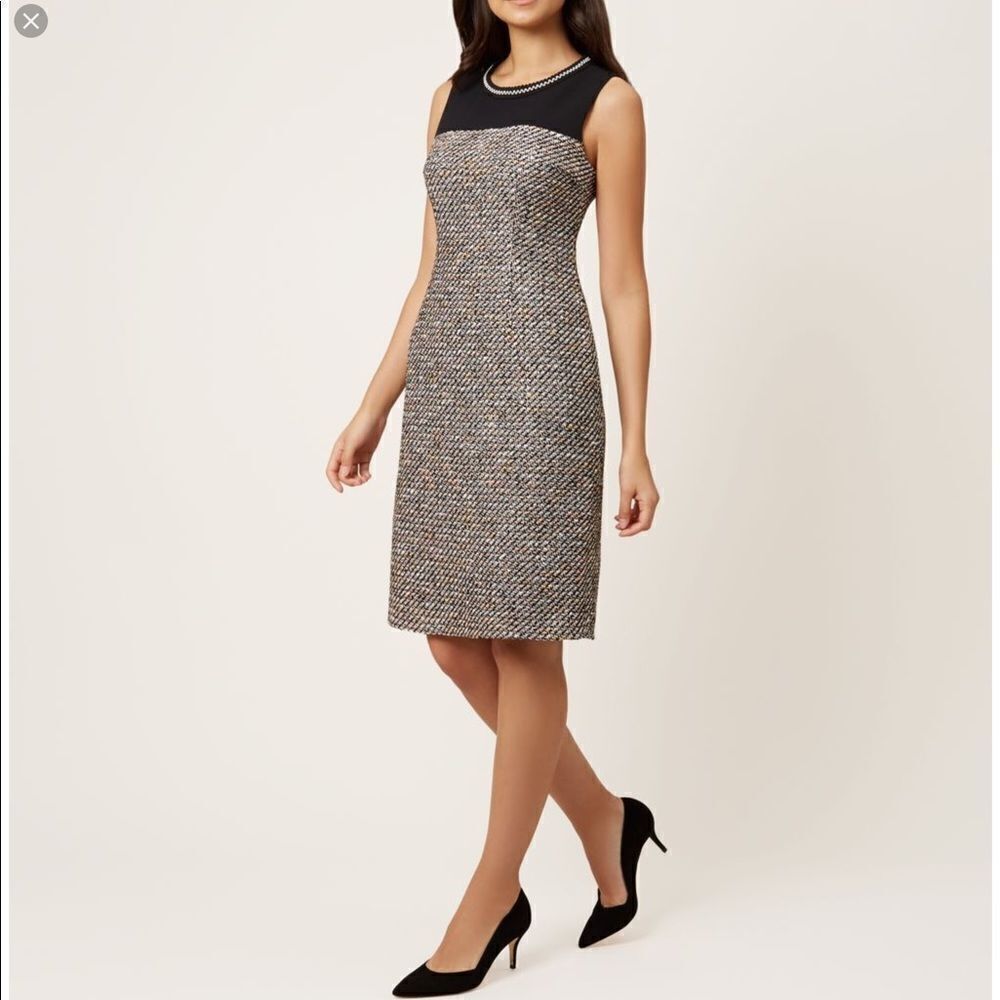 HOBBS Lucia Sleeveless Tweed Dress NWT Size 2